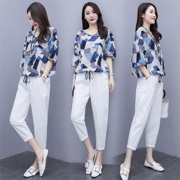 

4xl summer two piece womens tracksuits sets outfits plus size printedshort sleeve and pur color pants korean, Gray