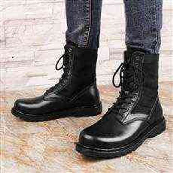 

tangzuo shoes 1806 high army boots, batch , 37-48 standard leather shoes, super fiber leather, black single cotton