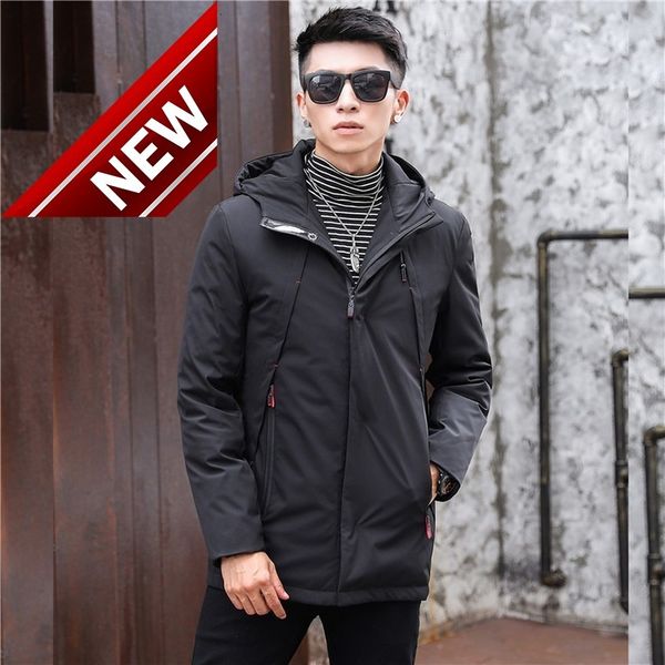 

duck down jacket men korean plus size winter coat casual white puffer warm casaco 111 yy1314, Black
