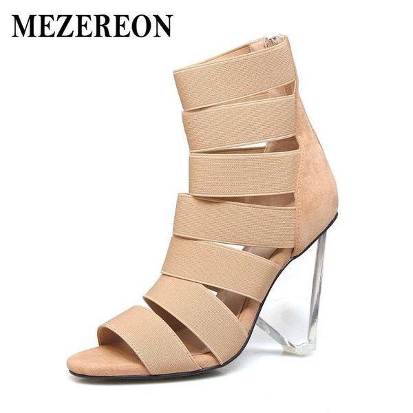 

summer brand women pumps high heels gladiator women's shoes open toe party wedding woman dress, Black