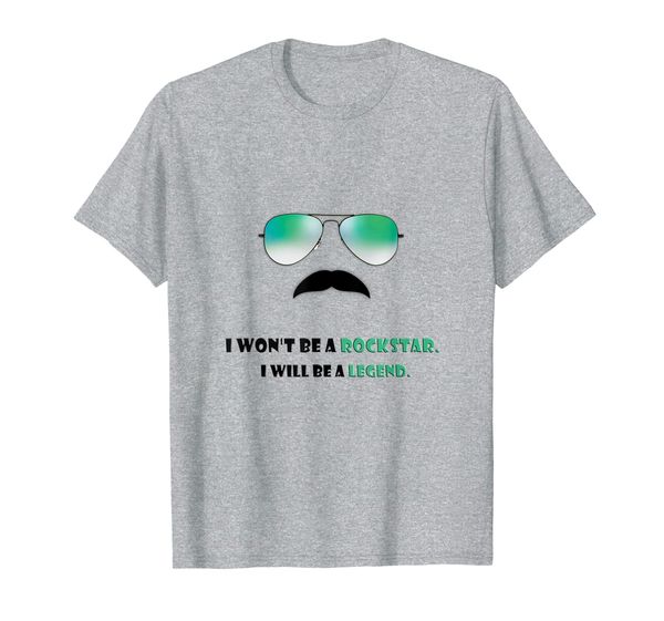 

i won't be a rockstar legend rock tshirt gift tee, White;black