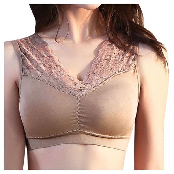 

yoga outfit women underwear lingerie sports bra lace wide shoulder straps detachable cup bottom vest and conjuntos#32