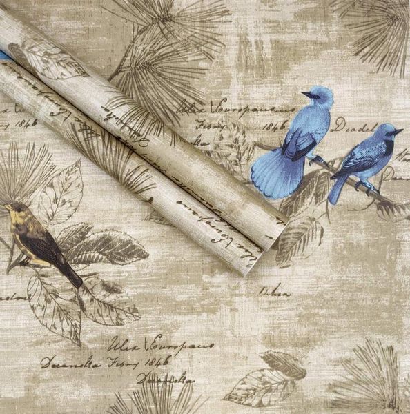 

wallpapers blue birds contact paper handwriting pattern self-adhesive shelf liner locker sticker 17.7 inch by 16.4 feet