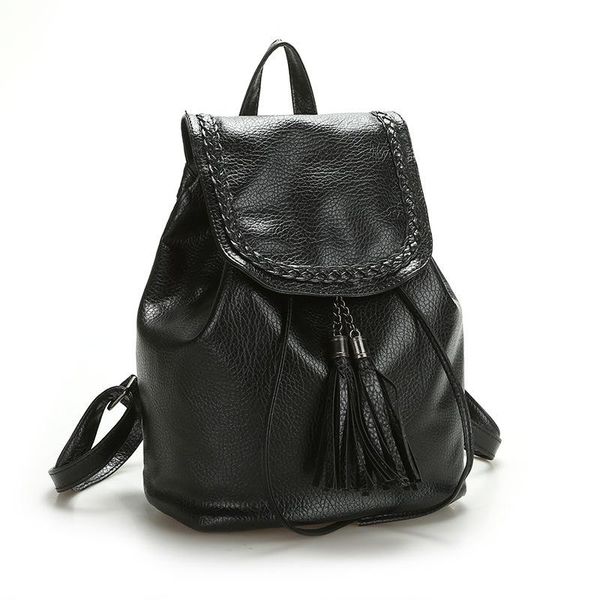 

backpack spring model shelves tassled washed women's outdoor casual bag