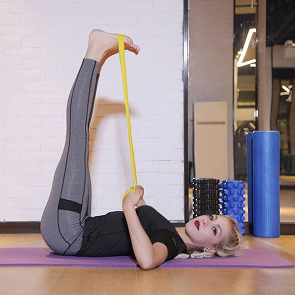 

gym loop pilates workout yoga pull rope strength tpe exercise fitness training resistance band elastic tension bands