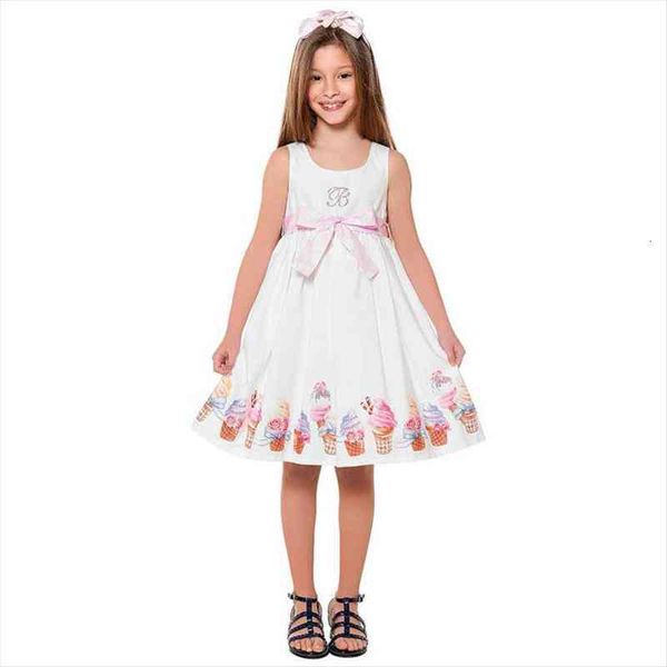 

summer belt printing bonsai girls girl dress for wholesale with korean children, Red;yellow