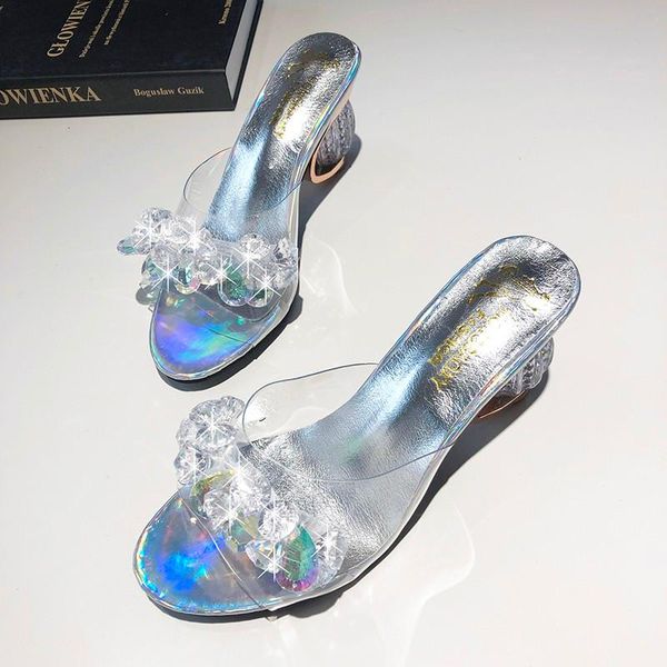 

summer women sandals platform transparent pvc strange high heel fashion crystal peep toe female ladies shoes zapatos de mujer, Black