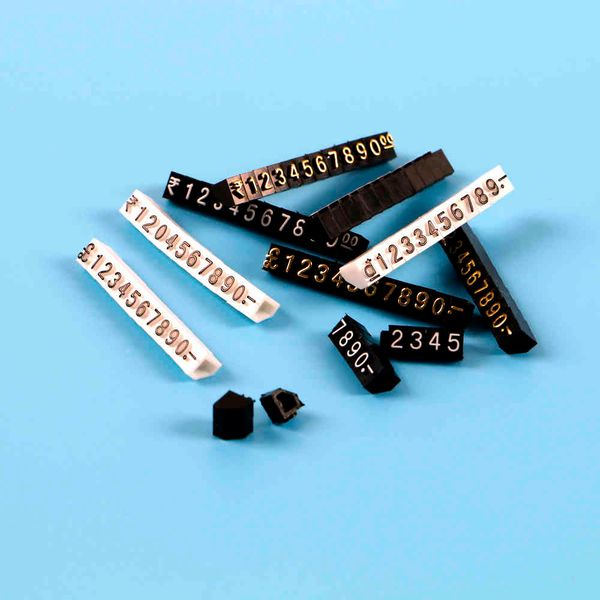 

inr retail exhibition assembly label block pricing cubes tag