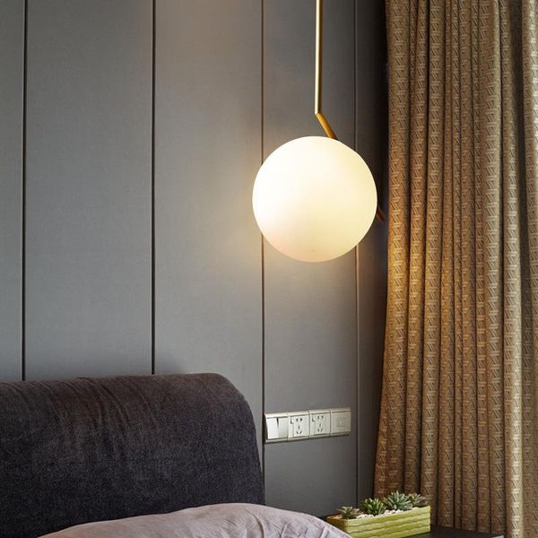 

pendant lamps nordic led glass ball luminaire suspendu hanging lamp light lights dining room
