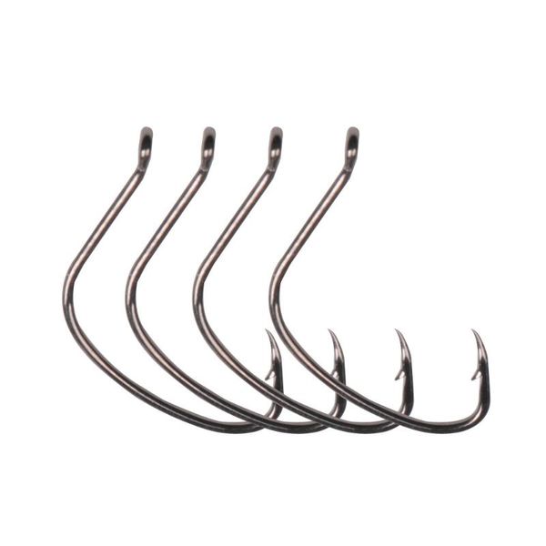 

20pcs fishing hook carbon steel wide crank offset fishhook for soft worm lure bass barbed carp hooks accessories