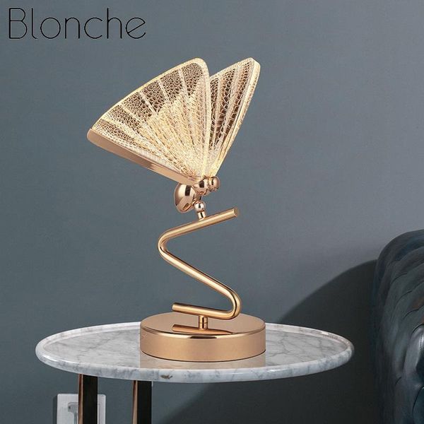 

table lamps postmodern luxury butterfly lamp colorful acrylic desk light home decor for living room bedroom bedside led fixtures