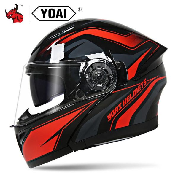 

motorcycle helmet off-road casco moto motocross full face racing helmets double lens visor women men