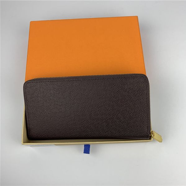 

fashion women clutch wallet pu leather wallet single zipper wallets lady ladies long classical purse with orange box card 60017, Red;black