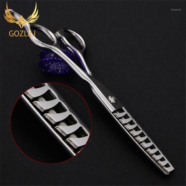 

6.0 inch professional hair 40% thining rate scissors in reversed blade 10 teeth barber hairdressing beauty tool1