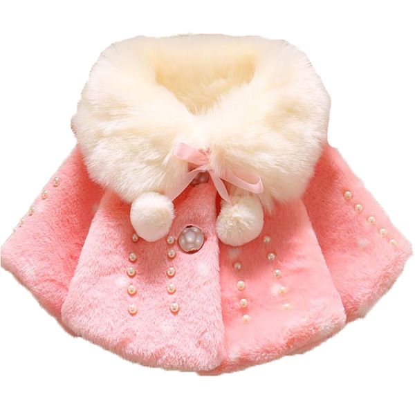 

beautiful pearl fleece fur winter girl warm coat outerwear cloak jacket cute ear kids coat clothes baby toddler girls clothes, Camo