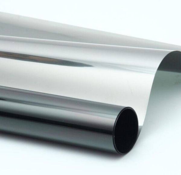 

window stickers 100pcs one way mirror film stained glass self adhesive silver heat insulation solar tint privacy for home