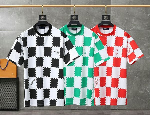 

2022 mens t shirt designer 3d letters printed stylist casual summer breathable clothing men women clothes couples tees wholesale#213, White;black