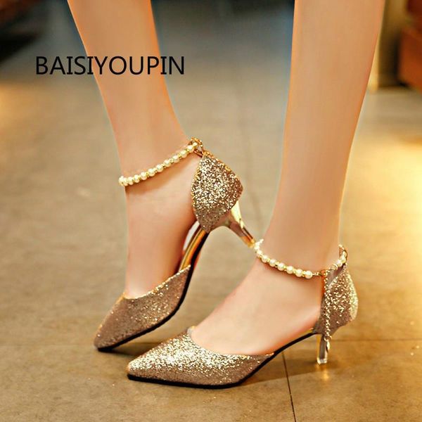 

sandals solid pumps party women fashion buckle strap pointed toe patent leather non-slip thic high heels female shoes vcxb, Black