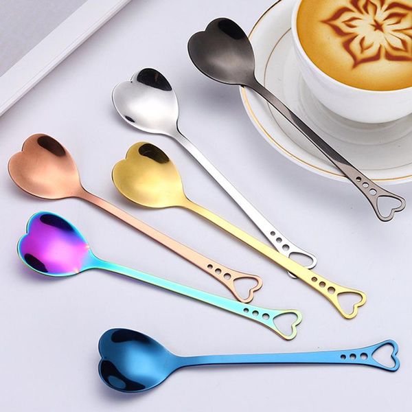 

cute heart coffee spoon stainless steel spoon for dessert ice cream wedding party favors restaurant tableware