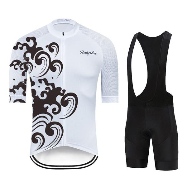 

racing sets ralvpha 2021 pattern clothing pro team jersey kit men's short sleeve triathlon mtb clothes bike uniforme, Black;blue