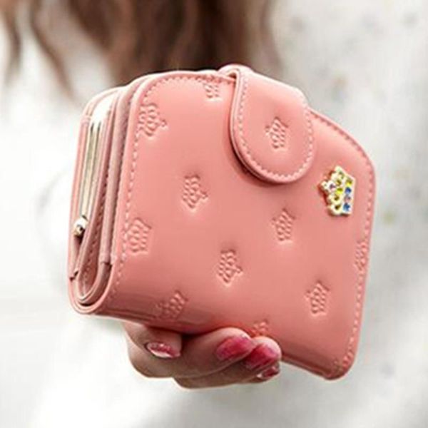 

wallets 2021 wallet female short section korean version cute coin purse, Red;black