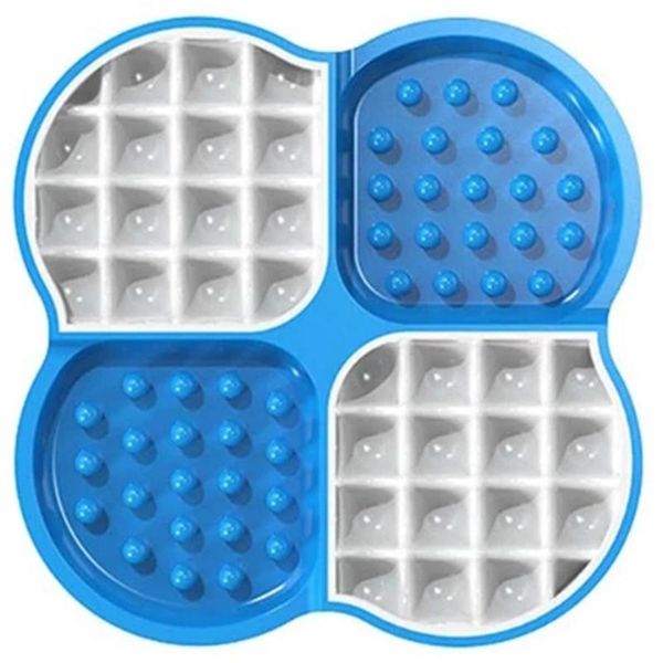 

portable four-divided dog snuffle slow feeding bowl pet interactive feeder training stress release health bowls & feeders