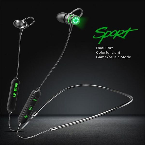 

gaming headset hifi dual core neckband rgb light magnetic earbuds waterproof earphone headphones gamer girl bluetooth hand& earphones