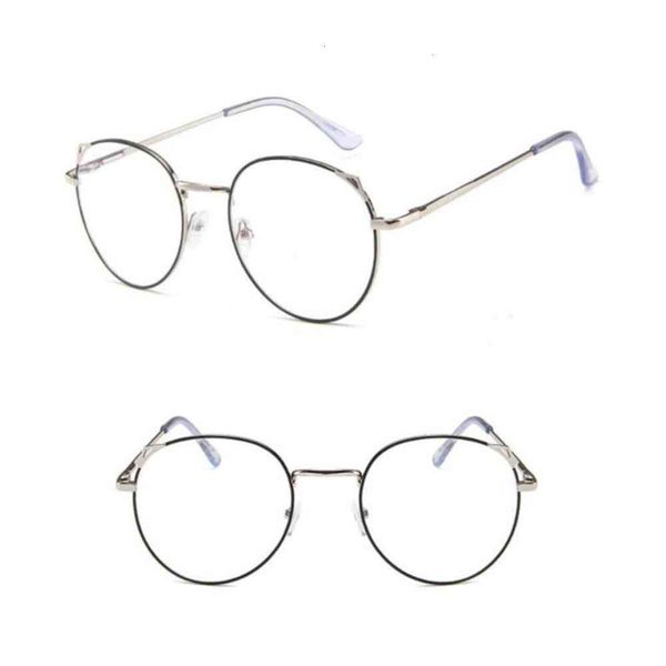 

sunglasses be equipped with other glasses round circle retro eyeglasses fashion computer gaming anti blue light, White;black