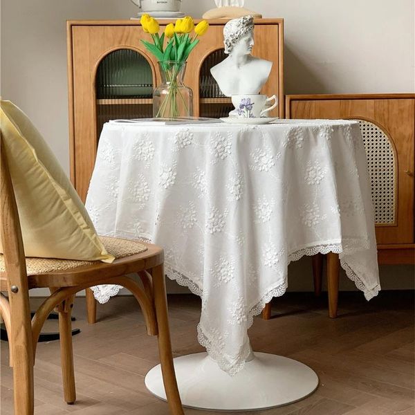 

table cloth white lace cotton luxury tablecloth for wedding decoration el coffee shop background home cover mat