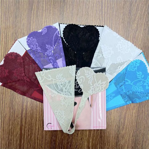 

invisible c pants temptation thong heart lace women's underwear, Black;white