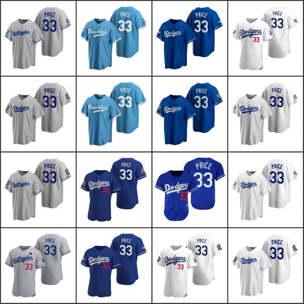 

los angeles dodgers men 33 david price women youth jersey, Black;red