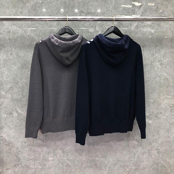 

men's sweaters 2021 fashion brand men slim fit hooded cardigan clothing patchwork solid zipper wool spring autumn casual coat, White;black