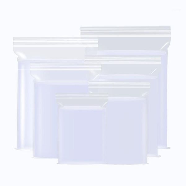 Sacos de armazenamento 100 pçs / pack Resealable self self self clear saco de plástico alimento pacote de vácuo fresco organizador de cozinha fresca