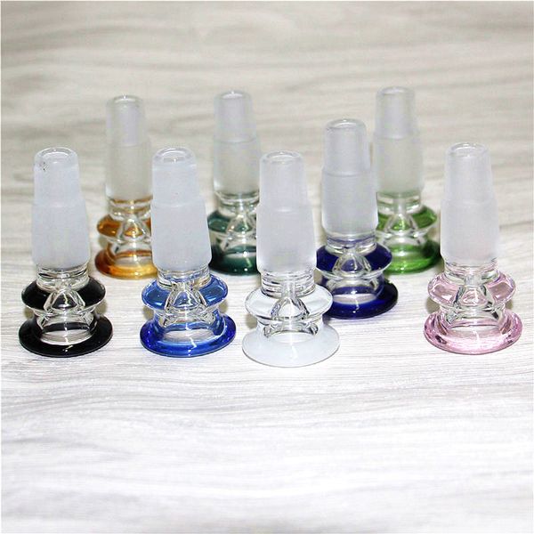 Toptan Sigara Kuru Herb Slayt Cam Kaseler 14mm 18mm Çiçek Kar Tanesi Filtre Kase Ile Bonglar ve Reclaim Ash Catcher