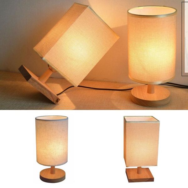 

book lights simple retro solid wood table lamp home bedroom night light square / round bar club decorative creative desk for decor