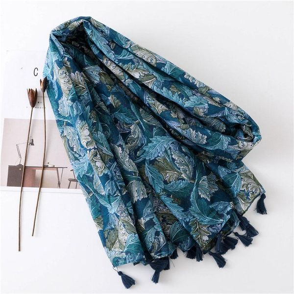 

scarves fashion tassel viscose shawl scarf lady print soft pashmina stole wrap snood bufandas muslim hijab casual warm 2021, Blue;gray