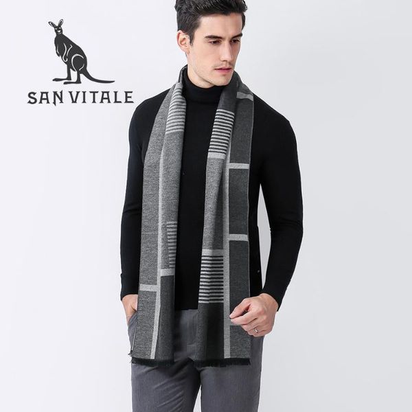 

scarves men scarf winter warm classic style hijab cashmere plaid pashmina for dress scarfs high designer, Blue;gray