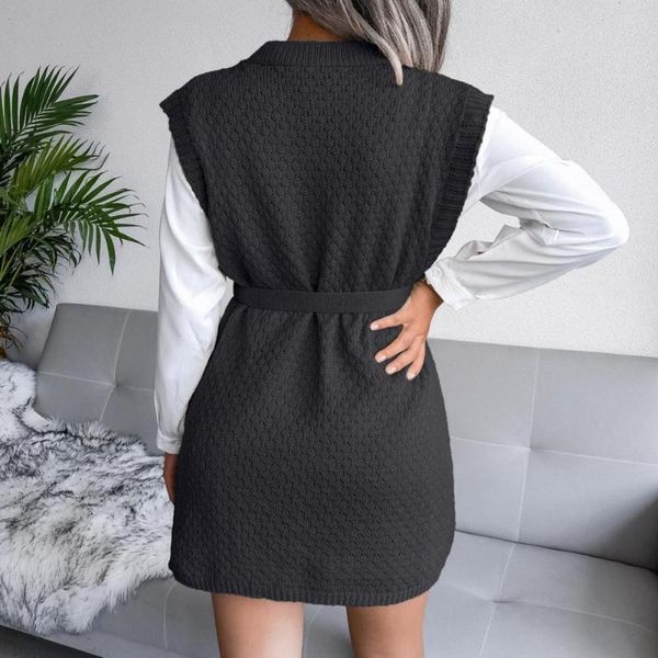

women's vests great side split sweater waistcoat stretch thin, Black;white