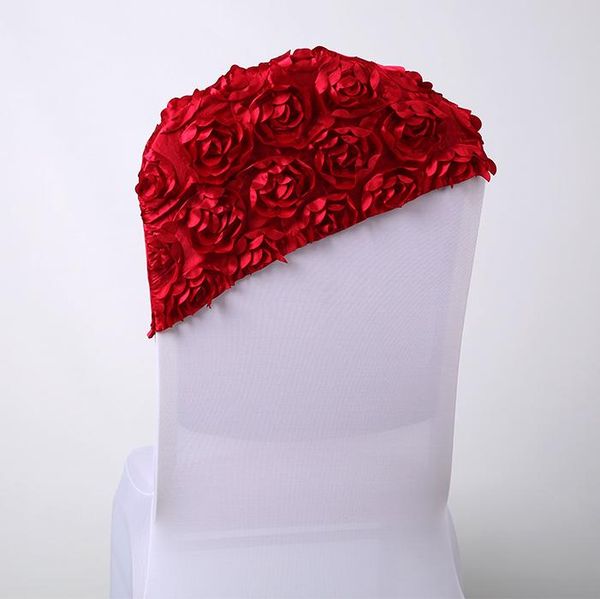 

chair covers cap rose elastic cover back flower and bow decoration
