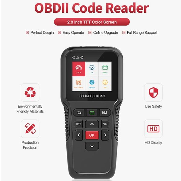 

code readers & scan tools 2021 latest design obd2 code-reader car-diagnostic-tool 12v tester for the auto quick cranking charging testing