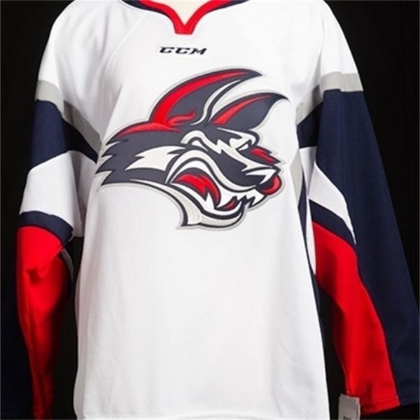 

0098rare hockey jersey men youth women vintage 2008-09 miles o'keefe elmira jackals game worn size s-5xl custom any name or number, Black