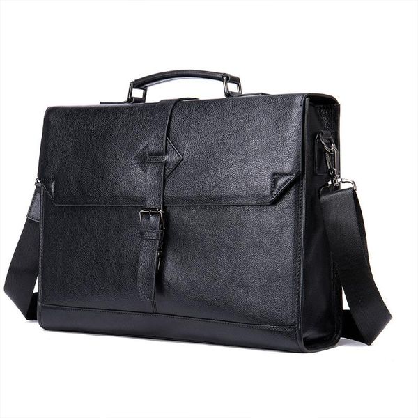 

briefcases luxury natural cowskin briefcase leather messenger bag men's lapbags for male office business tote document