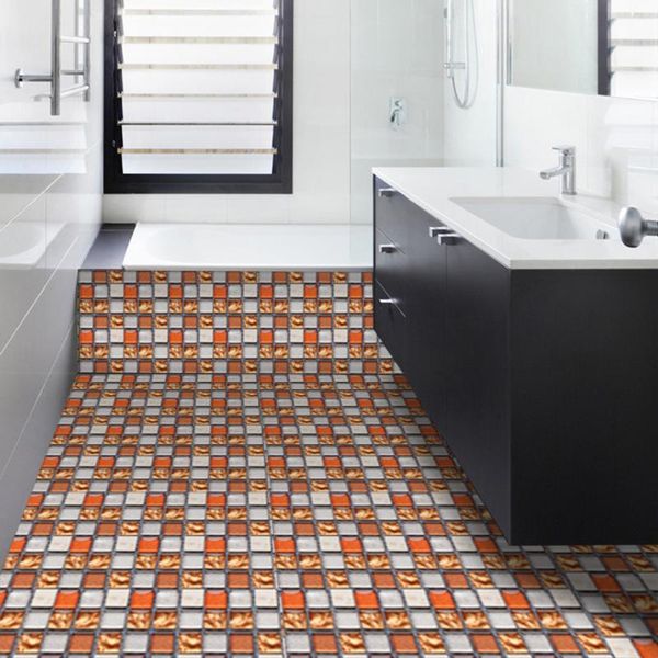 

wallpapers 10pcs3d mosaic tile stickers diy decoration waterproof wall floor wallpaper home contact paper