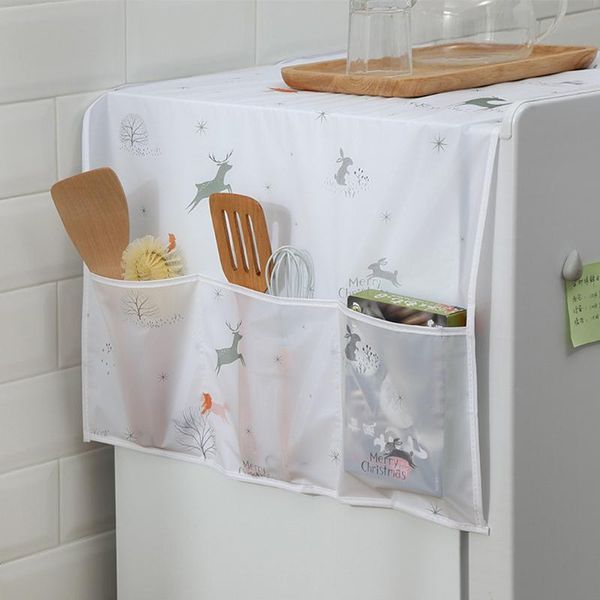

storage bags 55*130cm refrigerator anti-dust hanging bag cover household accessories environmental friendly peva for washing machine etc.