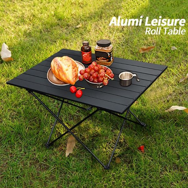 

camp furniture portable folding camping table outdoor canopy cooking foldable desk tourist picnic small lightweight metal