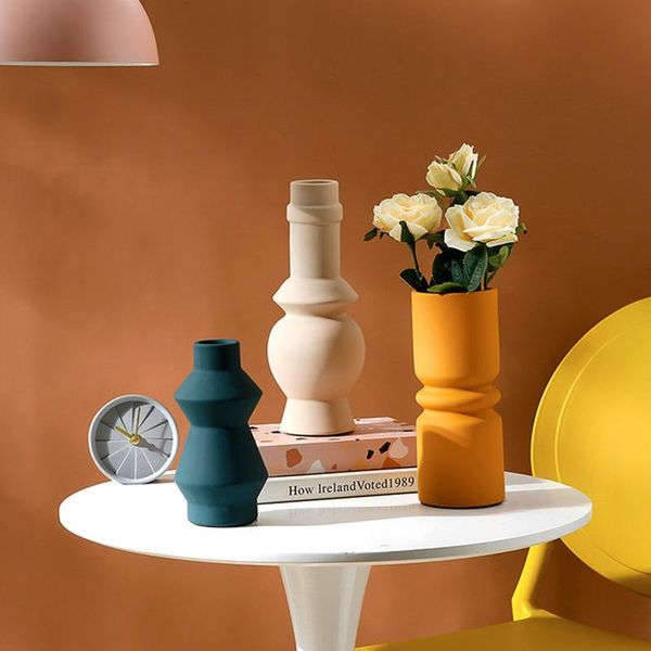 

vases home living room decoration flower furnishings ornament crafts morandi arrangement housewarming gifts