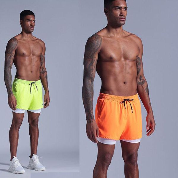 

gym clothing men sport running shorts jogging fitness racing training track and field athletics short pants, White;black