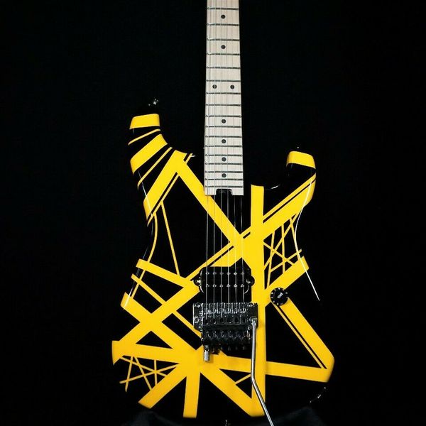 

striped series black with yellow stripe guitar (actual guitar)