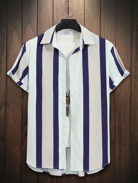 

men striped print shirt without tee y3dc#, White;black