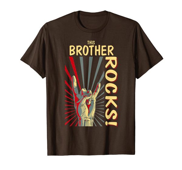 

this brother rocks vintage retro concert 70s 80s t shirt, White;black